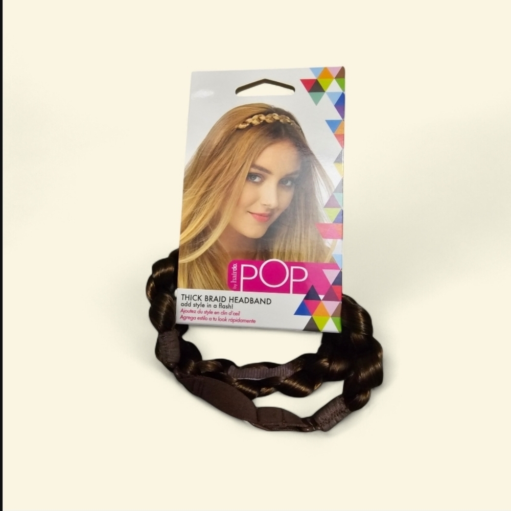 POP Braided Headband - Rich Brown